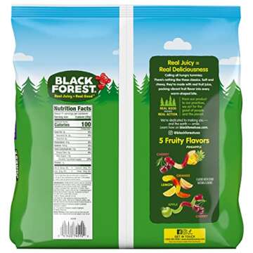 Black Forest Gummy Worms Candy, 5 Pound Bulk Bag