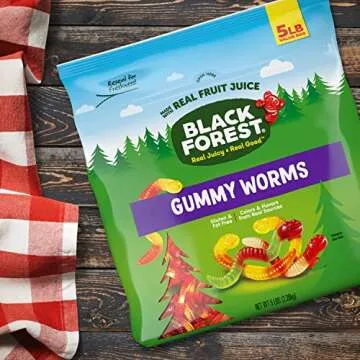 Black Forest Gummy Worms Candy Bulk 5 Pound