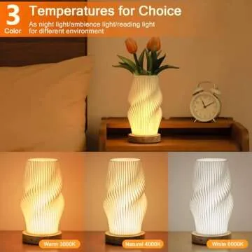 Bedside Lamps for Bedroom Nightstand Lamp,Vintage Style Striped Small Night Light Lamp,Gold Mini Modern Lamp with Woodbase,Gold Mini Table Lamp LED Lights for Living Room,Dorm,Kids Room,Office