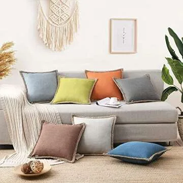 NordECO HOME Chic Farmhouse Pillow Covers Set of 2