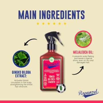 Lola from Rio – Rapunzel Hair Tonic Spray for Women – Hair Thickener & Growth Accelerator with Caffeine – Thickening Spray for Fine Hair, Hair Growth & Loss Treatment, 8.45 Fl Oz