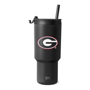 Simple Modern Officially Licensed Collegiate Georgia Bulldogs 30 oz Tumbler with Flip Lid and Straws...