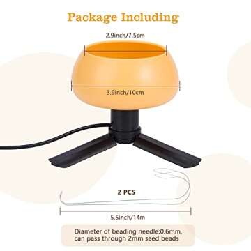 PP OPOUNT Electric Bead Spinner with 18385 PCS Glass Seed Beads and Large Eye Beading Needles, Electric Bead Spinner for Jewelry Making, DIY Seed Beads, Waist Beads, Bracelets