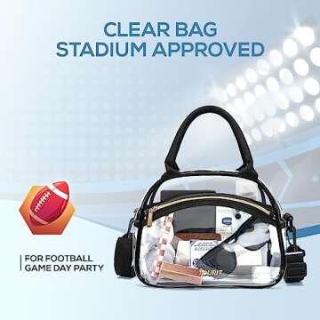 TOURIT Stadium Approved Clear Lunch Bag Transparent Bag with Adjustable Strap Clear Lunch Box for Wo...