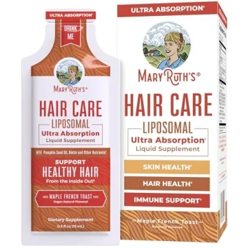 MaryRuth Organics Hair Growth Vitamins pouches - Sugar Free, Vegan, Liquid Formula for Hair & Skin C...