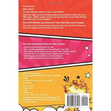 Hilarious Jokes For 7 Year Old Kids: An Awesome LOL Gag Book For Young Boys and Girls Filled With To...