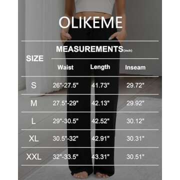 OLIKEME Black Sweatpants for Women Wide Leg Yoga Lounge Pants Drawstring Athletic Pants with Pockets (Black-L)