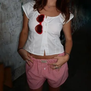 Trendy Y2K Plaid Pajama Shorts for Women - Comfy & Stylish