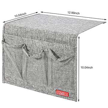 Zafit 4 Pockets Bedside Caddy for Organized Living