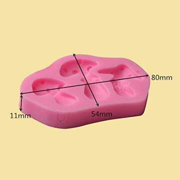 Taimot Mushroom Shaped Silicone Mold Of 3 Cavity With Biscuits Fondant Chocolate Candy Mould For Fondant Chocolate Cake Crafts Decoration Kitchen Handmade Soap Backing Mold Tools For Kids