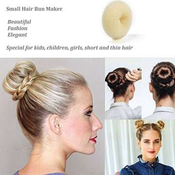 Mini Chignon Donut Hair Shaper Set for Kids & Girls