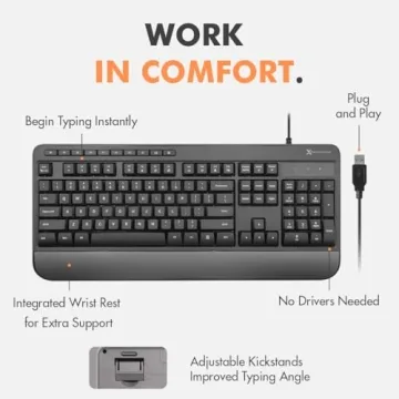 X9 Wired Keyboard for Comfortable and Efficient Typing