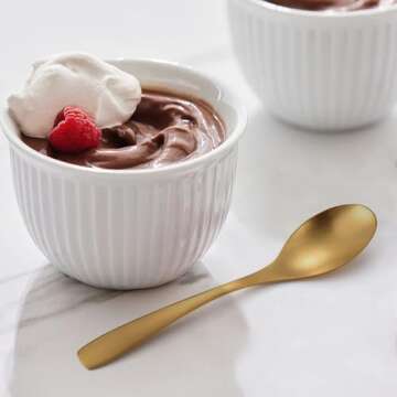 DENEAR Matte Gold Silverware Set - 20 PCS Elegant Flatware Set