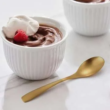 DENEAR Matte Gold Silverware Set - 20 PCS Elegant Flatware Set