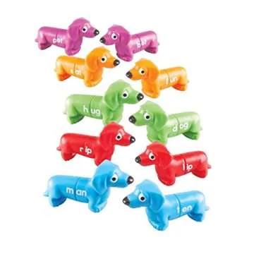 Learning Resources Snap-N-Learn Rhyming Pups Toy, Fine Motor Toys, Develops Color Recognition Skills, 20 Pieces, Ages 3+