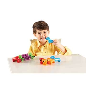 Learning Resources Snap-N-Learn Rhyming Pups Toy, Fine Motor Toys, Develops Color Recognition Skills, 20 Pieces, Ages 3+
