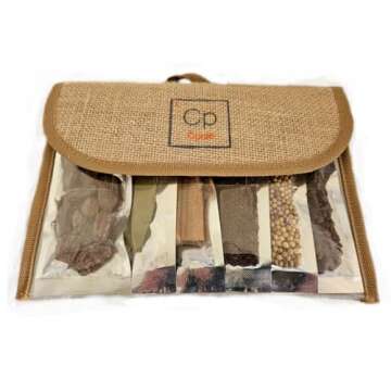 Spice & Seasoning Set - Ground Whole Indian Spices: Bay Leaves | Brown Mustard |Cayenne | Cinnamon | Cloves | Coriander | Cumin | Curry | Fennel | Ginger | Garam Masala