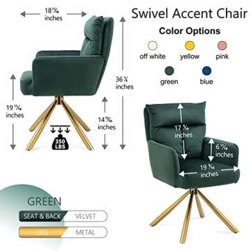 Homedot Cozy Accent Chair - Swivel Design for Stylish Living Spaces