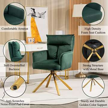 Homedot Cozy Accent Chair Swivel Design for Home and Office
