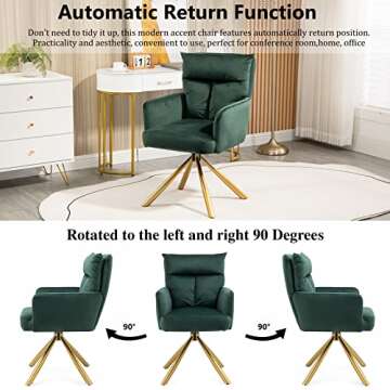 Homedot Cozy Accent Chair Swivel Design for Home and Office