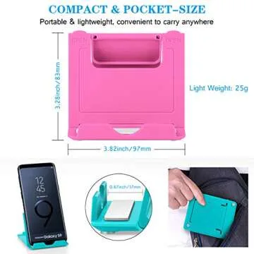 Phone Stand, 4pack Cellphone Holder (4-7.9")stands Foldable Multi-angle for desk lightweight Desktop Dock Cradle Compatible for iPhone Xs Max XR 8 Plus 6 7 6S X 5 (Black Blue Green Pink)