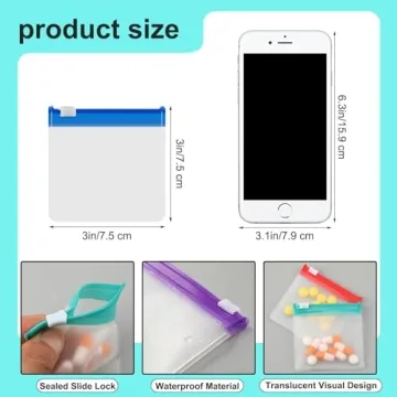 MARFOREVER 39 Pcs Pill Pouch Bags Set - Zippered Pill Bags Box Travel Pill Organizer Reusable Ziplock Bags Medicine Organizer Pills Storage 28 Pcs Plastic Pill Bags 10 Sheets Labels and 1 Pc Marker
