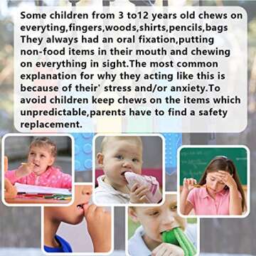 Sensory Chew Necklaces(4 Pack) for with ADHD, Autism, Biting Needs, Oral Motor Chewy, BPA Free Silicone chewlery Necklace（Color 2）