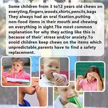 Sensory Chew Necklaces(4 Pack) for with ADHD, Autism, Biting Needs, Oral Motor Chewy, BPA Free Silicone chewlery Necklace（Color 2）