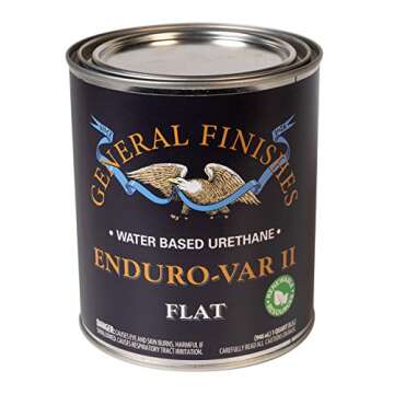 General Finishes Enduro-VAR II Water Based Urethane Topcoat, 1 Quart, Flat