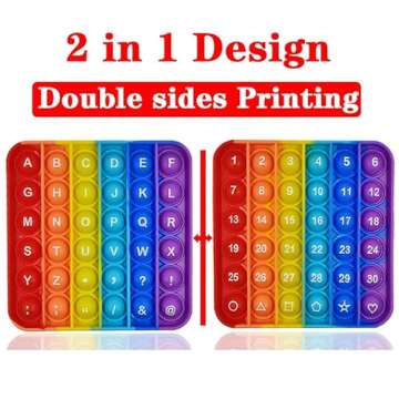 AK-SHIP 2 in 1 Fidget Toys, ABC Learning and Educational Toys, Poppers Fidget Toys,AK-SHIP Stress Re...