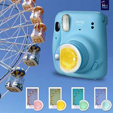 Fujifilm Instax Mini 11 Instant Camera Bundle Sky Blue