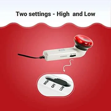 Portable Red Light Therapy Infrared Heating Wand by Infarex, Handheld Heating Lamp with Replacement Red Light Bulb, Provides Targeted Relief for Muscle Pain and Increased Blood Circulation