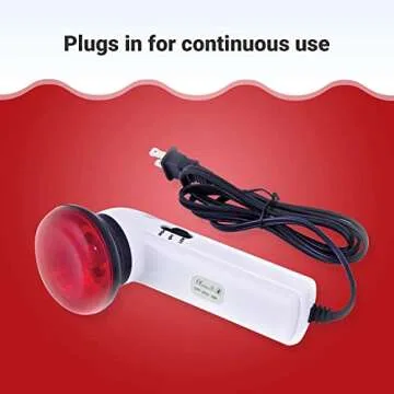 Portable Red Light Therapy Infrared Heating Wand by Infarex, Handheld Heating Lamp with Replacement Red Light Bulb, Provides Targeted Relief for Muscle Pain and Increased Blood Circulation