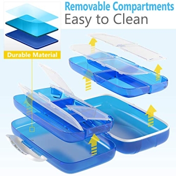 Moisture Proof Pill Sorter Travel Organizer 8 Compartment