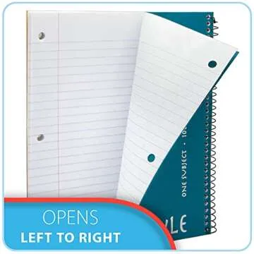 Left-Handed "Lefties Rule" Wide Ruled Notebook, Assorted Colors (5)