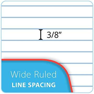 Left-Handed "Lefties Rule" Wide Ruled Notebook, Assorted Colors (5)
