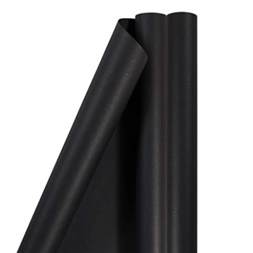 Premium Black Matte Wrapping Paper - 50 Sq Ft Total - JAM Paper