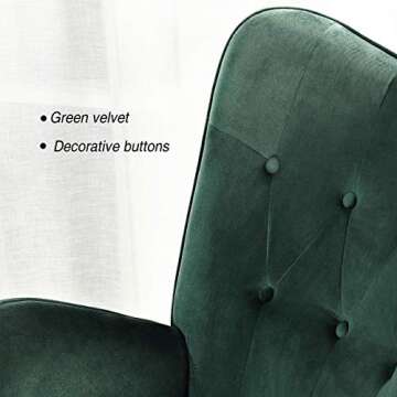 Cozy HouseInBox Rocking Chair with Velvet Upholstery