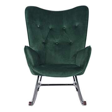 Cozy HouseInBox Rocking Chair with Velvet Upholstery