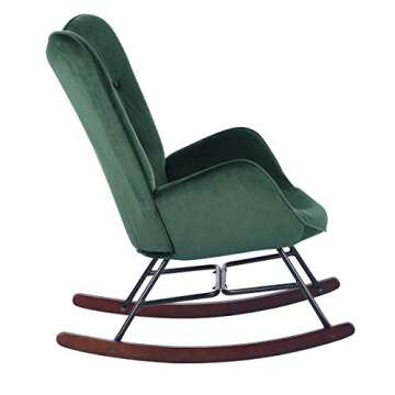 Cozy HouseInBox Rocking Chair with Velvet Upholstery