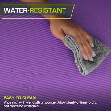 ProsourceFit Extra Thick Yoga and Pilates Mat ½” (13mm) or 1" (25mm), 71-inch Long High Density Exercise Mat with Comfort Foam and Carrying Strap, Grey