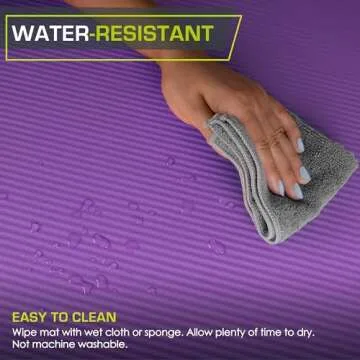 ProsourceFit Extra Thick Yoga and Pilates Mat ½” (13mm) or 1" (25mm), 71-inch Long High Density Exercise Mat with Comfort Foam and Carrying Strap, Grey