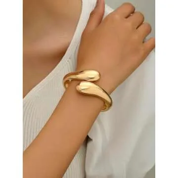 Roe Dolph Gold Chunky Bangle Bracelet for Stylish Women