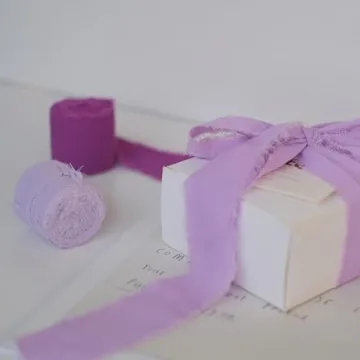 Handmade Fringe Chiffon Ribbon Set for Gifts and Crafts