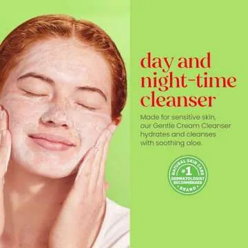 Burt's Bees Gentle Cream Cleanser with Aloe for Sensitive Skin, 98.9% Natural Origin, 6 Ounces