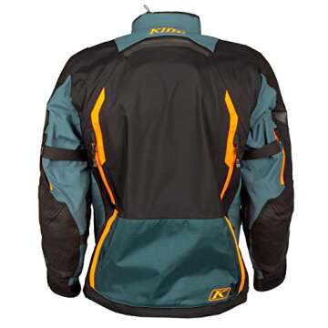 KLIM Badlands Pro Adventure Motorcycle Jacket (XL, Petrol - Strike Orange)