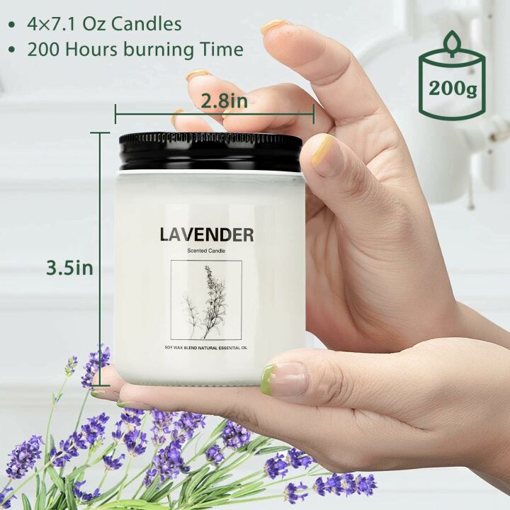 Natural Soy Wax Scented Candles Gift Set 4 Pack