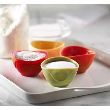 Trudeau Silicone, Set of 4 Pinch Bowls, 3-1/2 by 3-1/2, Multicolor (0990059)
