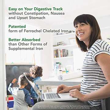 PlantFusion 25mg Vegan Iron Capsules - Natural Support