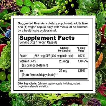 PlantFusion 25mg Vegan Iron Capsules - Natural Support